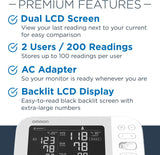 OMRON Platinum Blood Pressure Monitor with Free 6-month Premium Mobile App Trial, Upper Arm Cuff, Digital Bluetooth Blood Pressure Machine, Stores Up To 200 Readings for Two Users (100 readings each)
