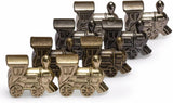 Yellow Mountain Imports – Complete Mexican Train Dominoes Set with Double 12 Dominoes Featuring Numerals, Wooden Hub, Train Mark